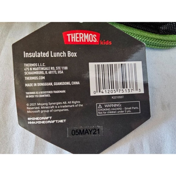 Thermos Kids Insulated Reusable Single Compartment Lunch Bag, Minecraft - Picture 5 of 6